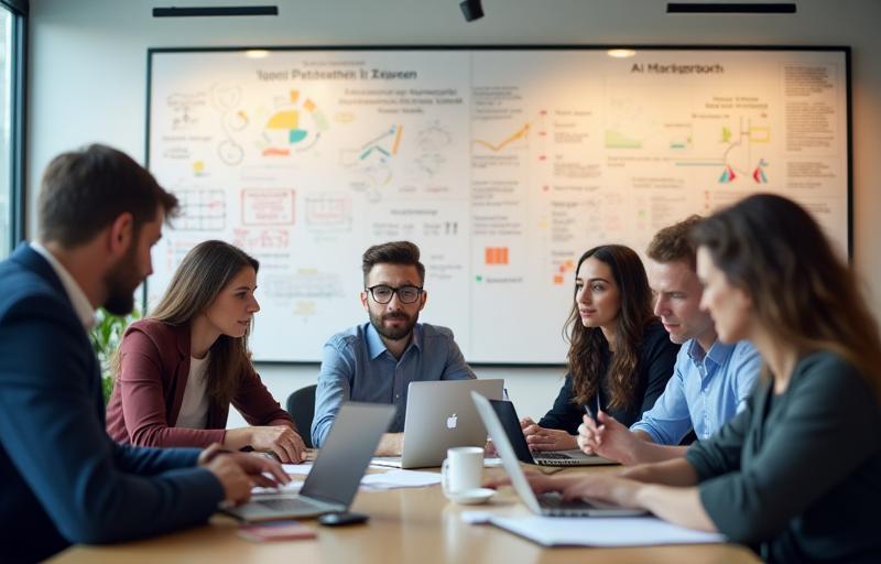 Vanguardia Digital team collaborating on AI project